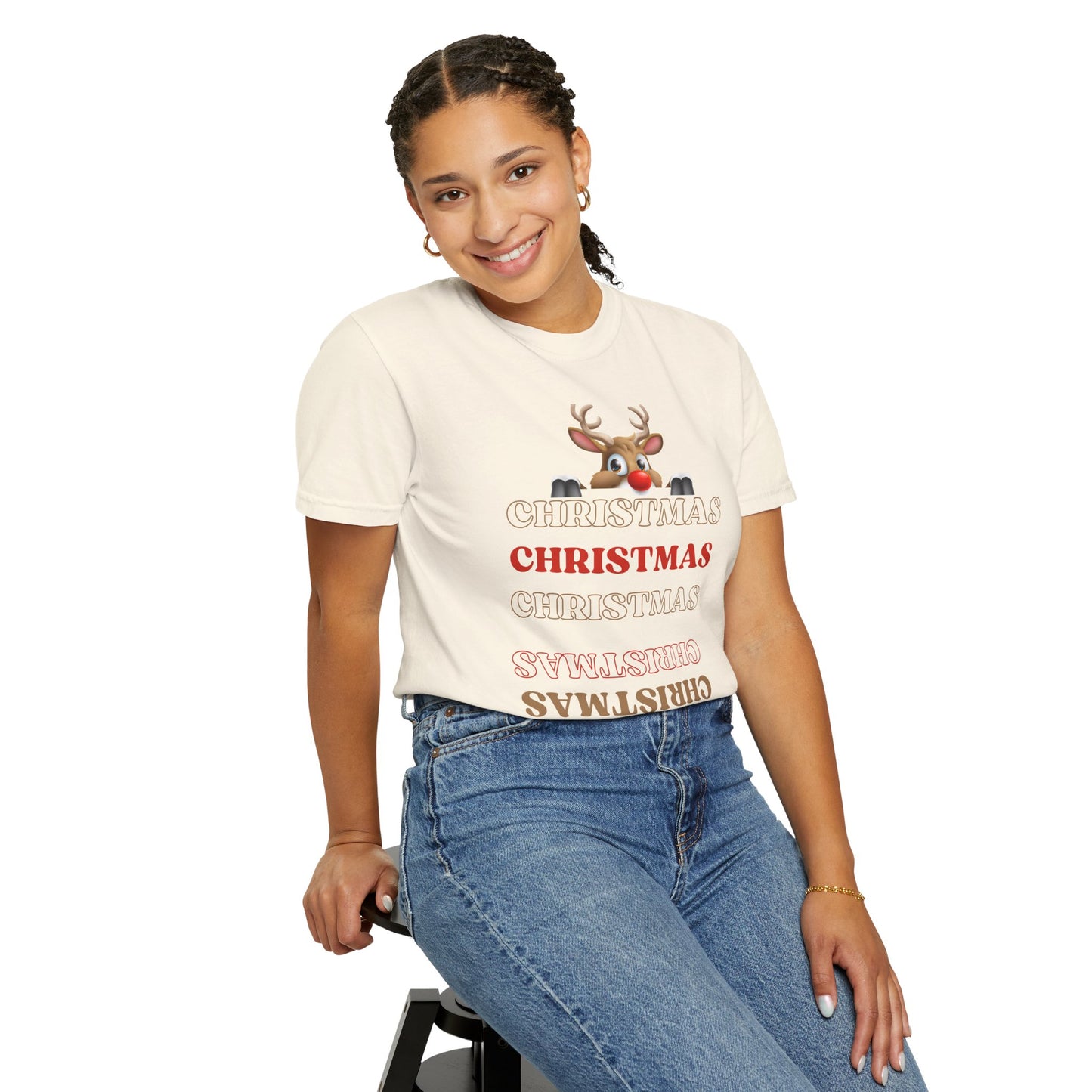 Christmas Reindeer T-shirt - Cozy Him/Her