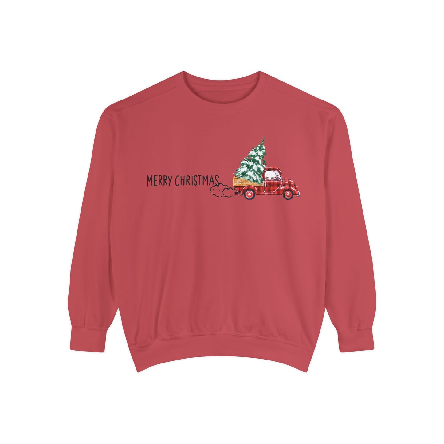 Merry Christmas Red Truck Crewneck Sweatshirt | Cozy Holiday Gift for Him/Her