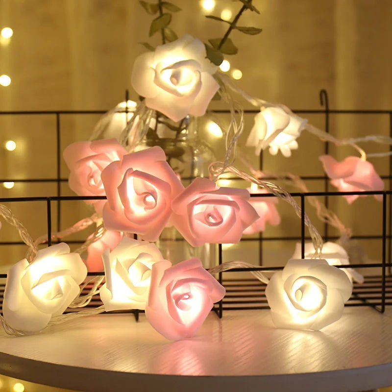 20 LED Flower String Lights Artificial Flower