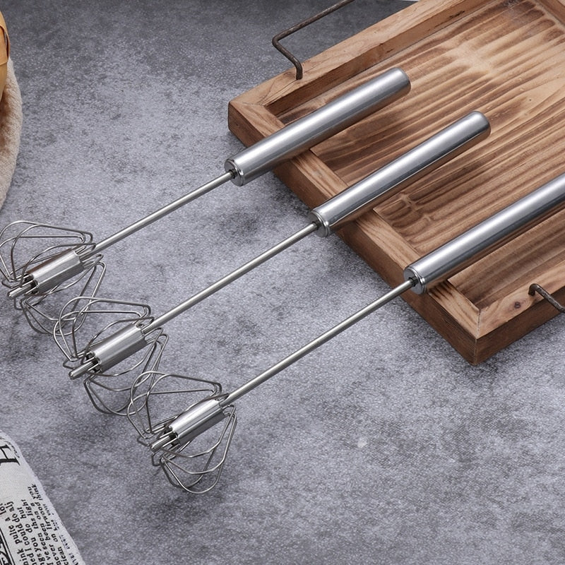 Stainless Steel Self-Turning Egg Beater