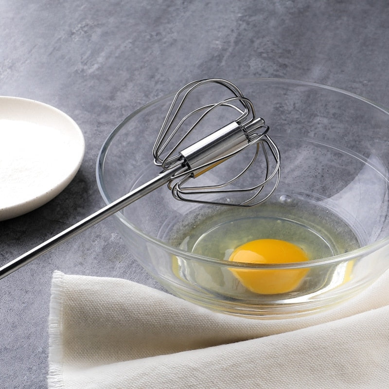 Stainless Steel Self-Turning Egg Beater