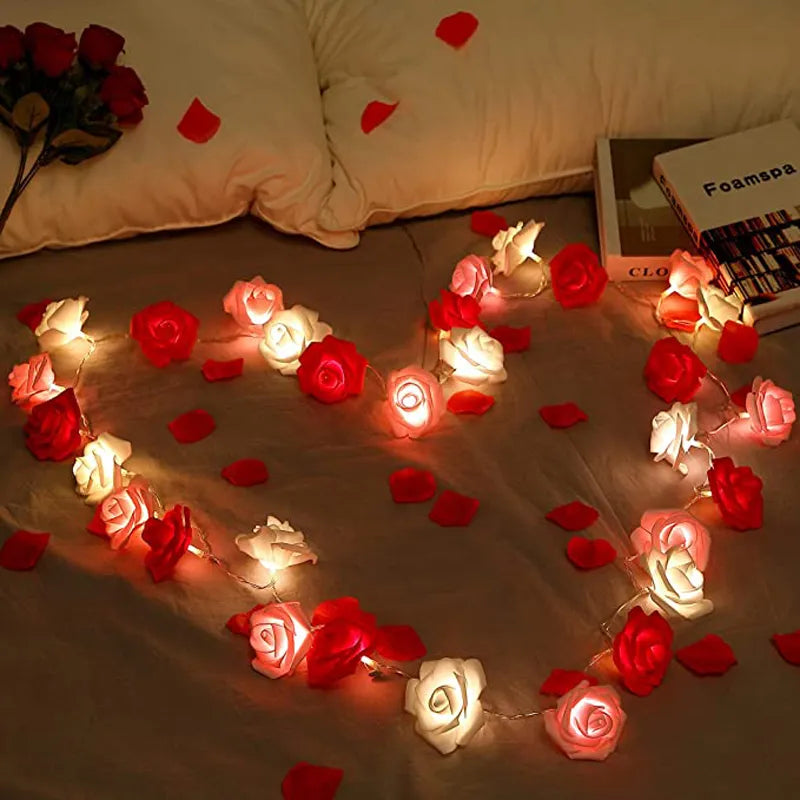 20 LED Flower String Lights Artificial Flower