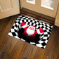 3D Plaid Floor Mat Halloween Clown Door Mat Sewer