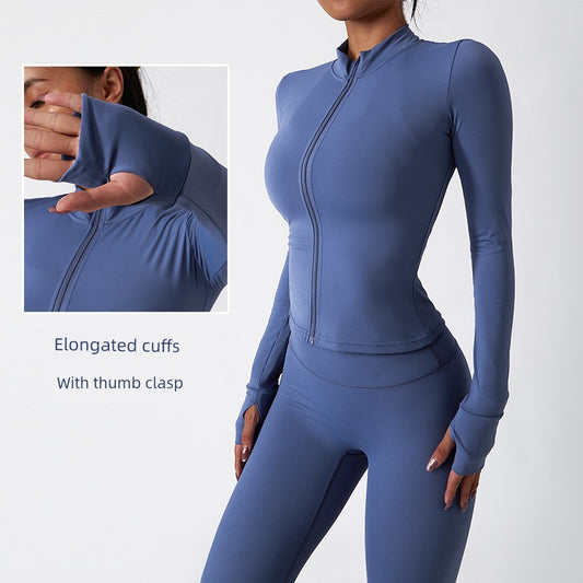 Fit Nude Feel Outer Wear Zipper Sports Jacket Yoga Suit