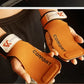 1Pair Cowhide Gym Gloves Weight Lifting Pads